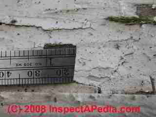 Photograph of paint failure details